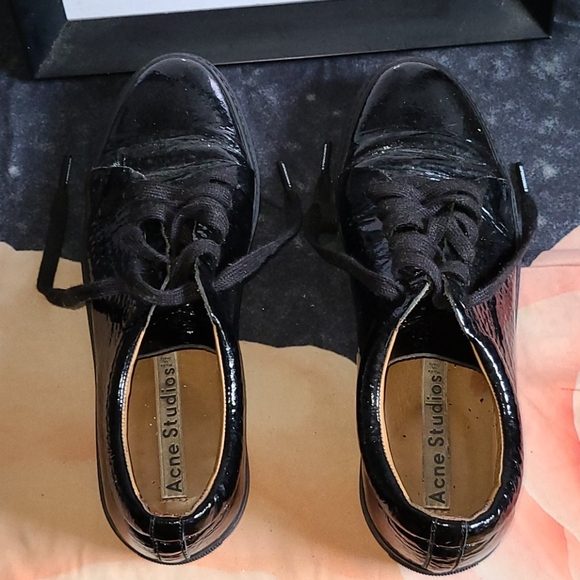 Acne Studios black shoes sneakers sz 41 leather - Picture 2 of 13